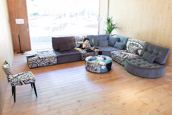 Canapé Chaise Fama Modulable Bleu art