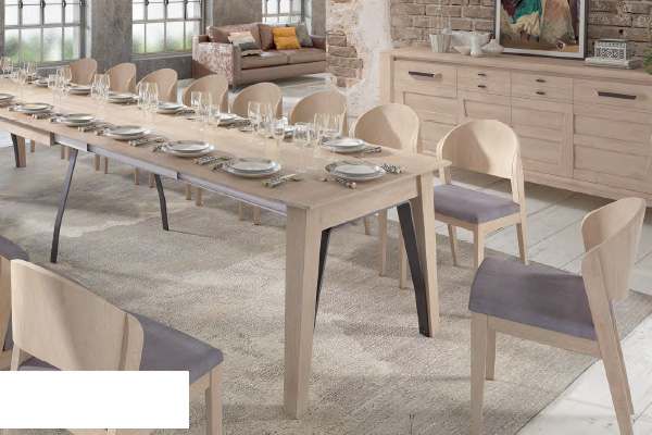 Longue table allonge Bois