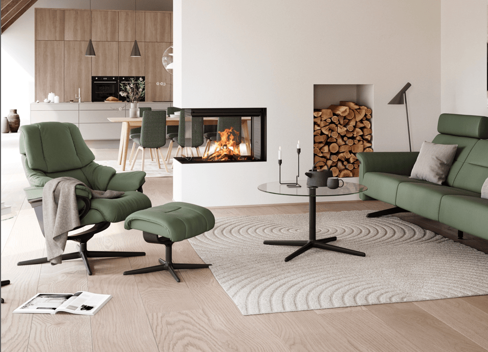 Fauteuil de relaxation Reno de la marque Stressless en ambiance